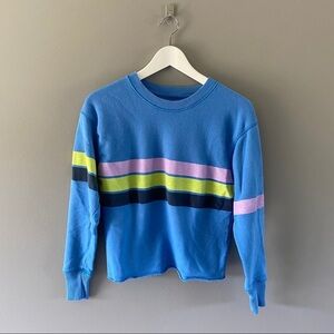 Aerie Pullover Striped Sweater Blue Sz XXS
